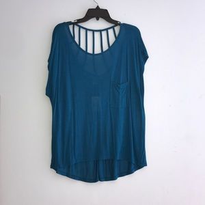 Blue Short Sleeve Top